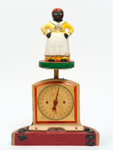 Betye Saar, Someones in the Kitchen with Dinah, 2014. Mixed media assemblage, 16 1:2 x 6 x 10 ½ in. Courtesy the artist and Roberts & Tilton, Culver City, California. © Betye Saar